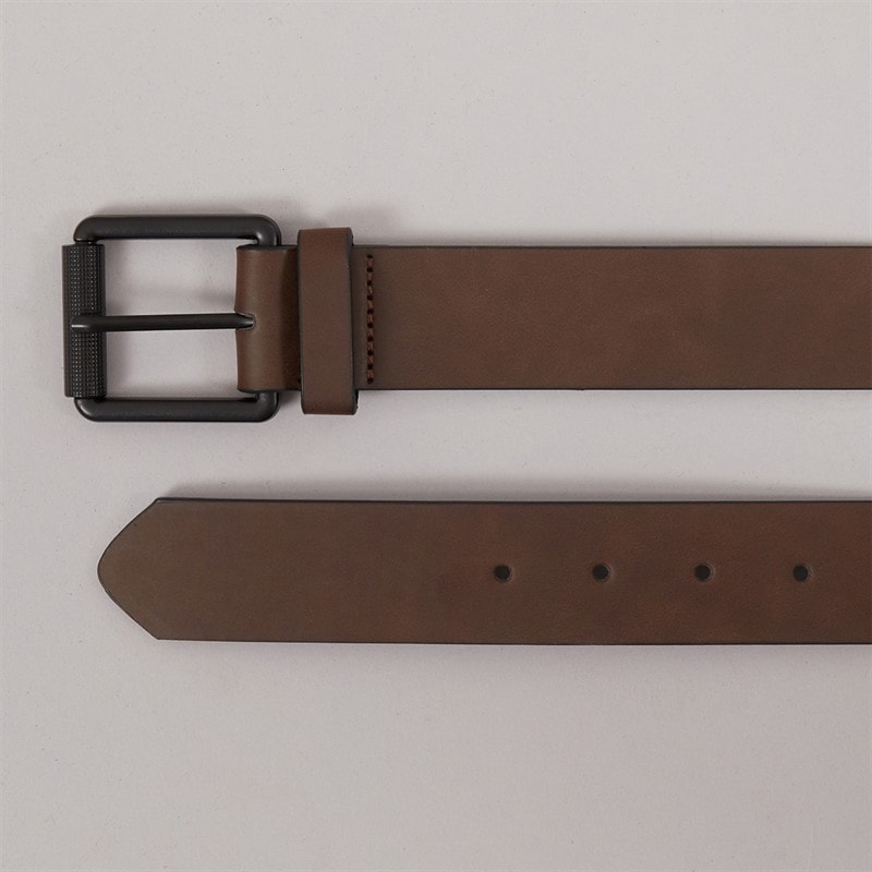 French Connection Mens Courtland Leather Belt Brown - Image 2