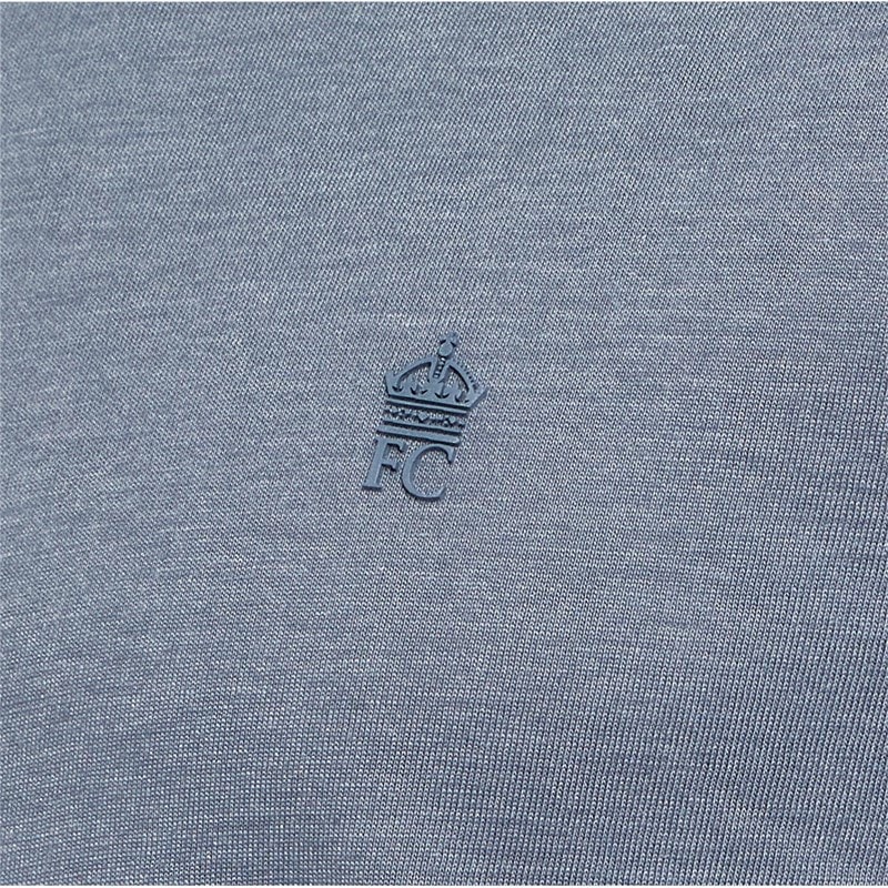 French Connection Mens Five Pack Crew T-Shirts Multi 4 - Chateaux Melange/Light Khaki/Light Blue Melange/Marine/White - Image 2