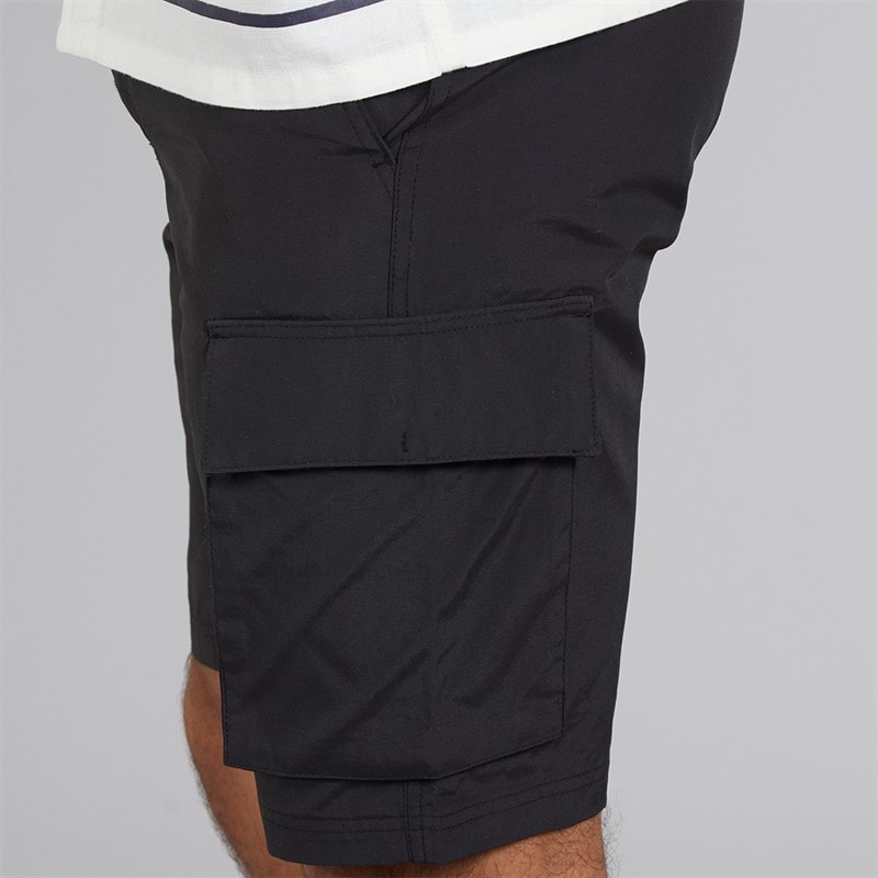 French Connection Mens Cargo Tech Shorts Black - Image 3