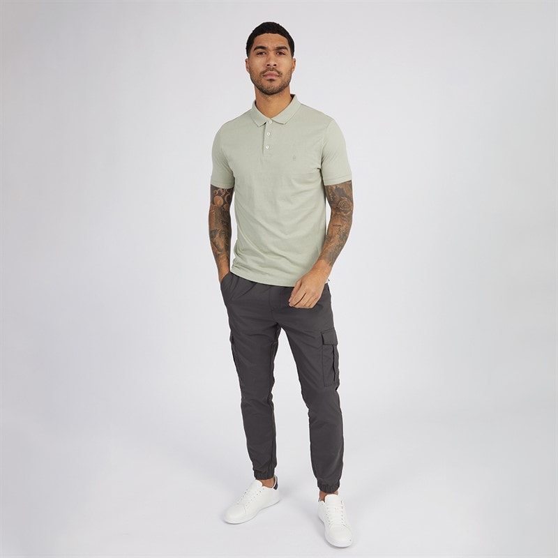 French Connection Mens Combat Tech Cargo Trousers Charcoal - Image 3