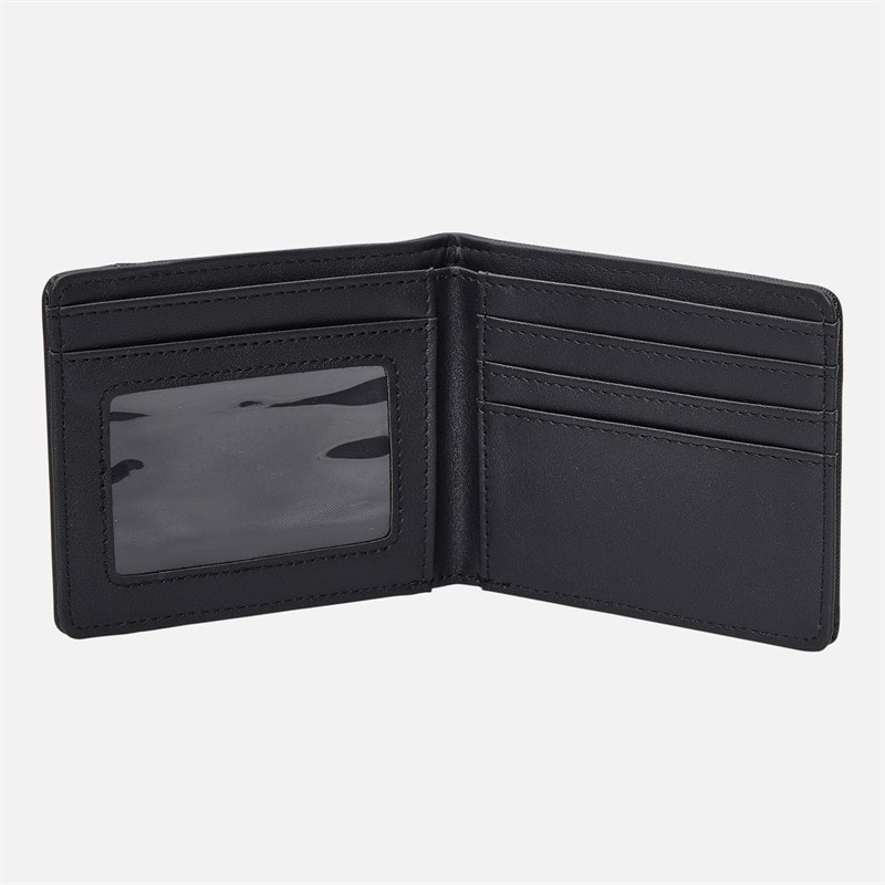 French Connection Mens FC Saffiano Wallet Black/Grey Herringbone - Image 2
