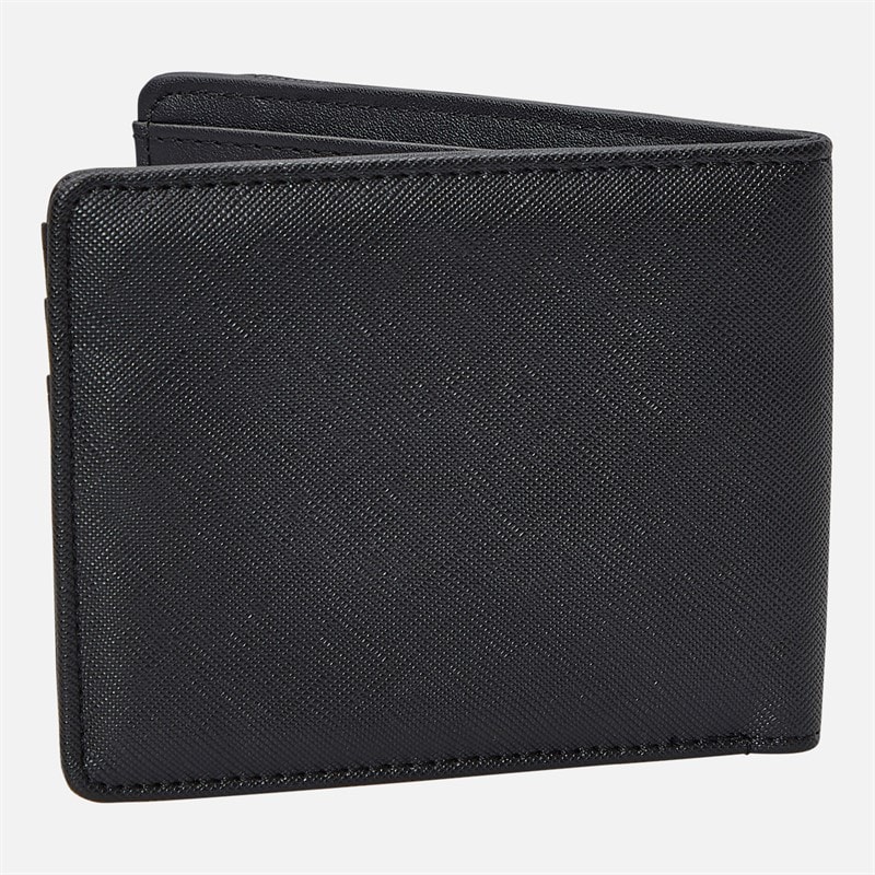 French Connection Mens FC Saffiano Wallet Black/Grey Herringbone - Image 3