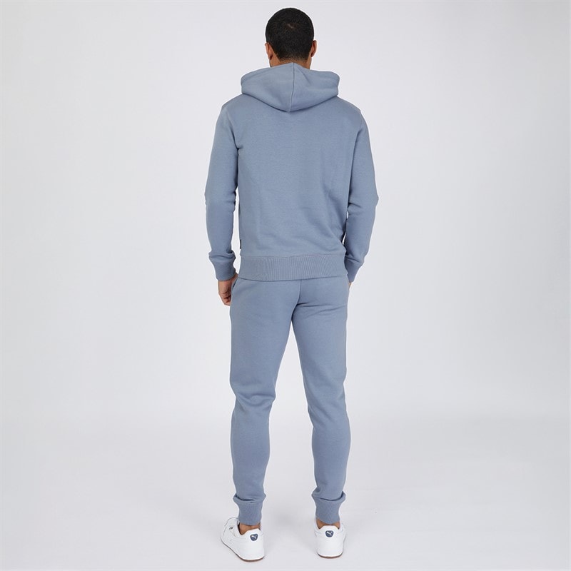 French Connection Mens Script Tracksuit Light Blue Melange/White - Image 2