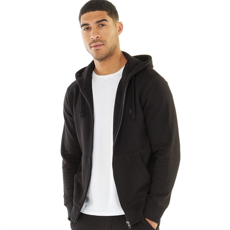 French Connection Mens Zip Hoodie Black - Image 1