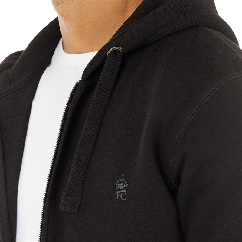 French Connection Mens Zip Hoodie Black - Image 3