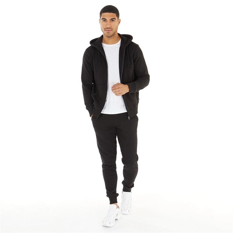 French Connection Mens Zip Hoodie Black - Image 4