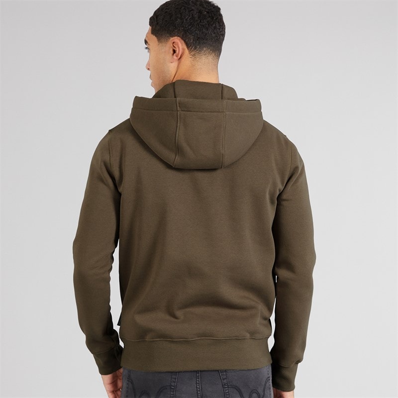 French Connection Mens Overhead Hoodie Khaki - Image 2