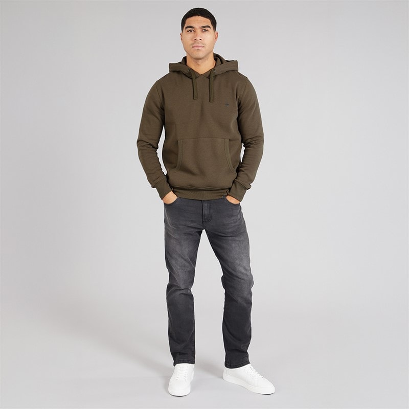 French Connection Mens Overhead Hoodie Khaki - Image 4