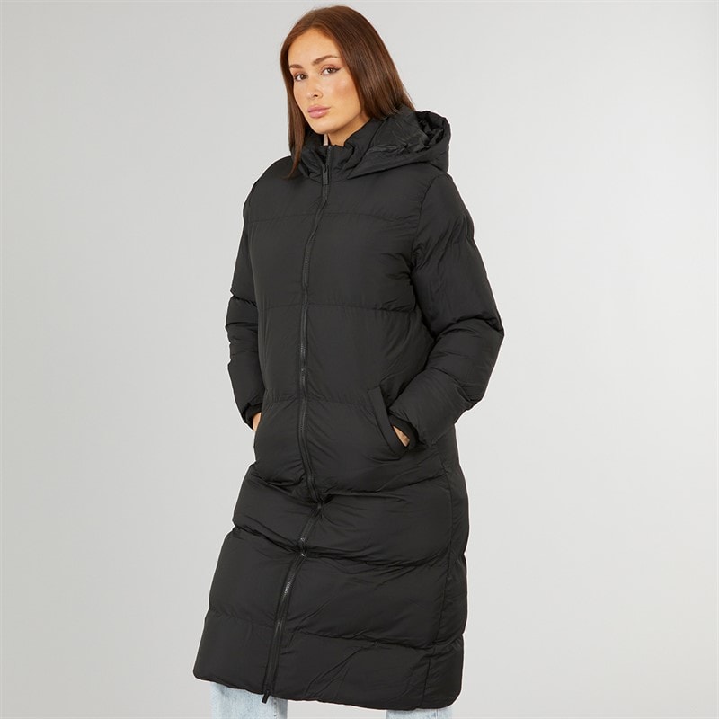 French Connection Womens Row Long Puffer Coat Black - Image 3