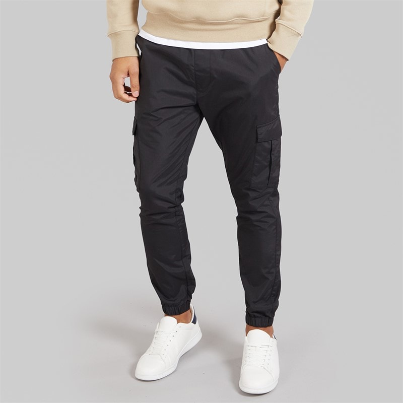 French Connection Mens Combat Tech Cargos Pants Black - Image 1