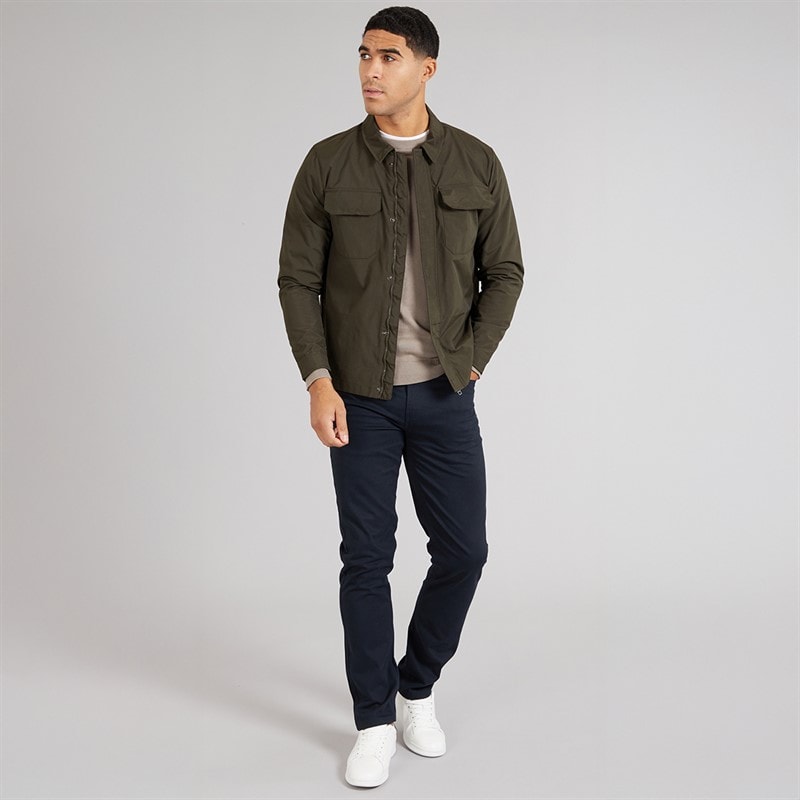 French Connection Mens Tech Overshirt Khaki - Image 4