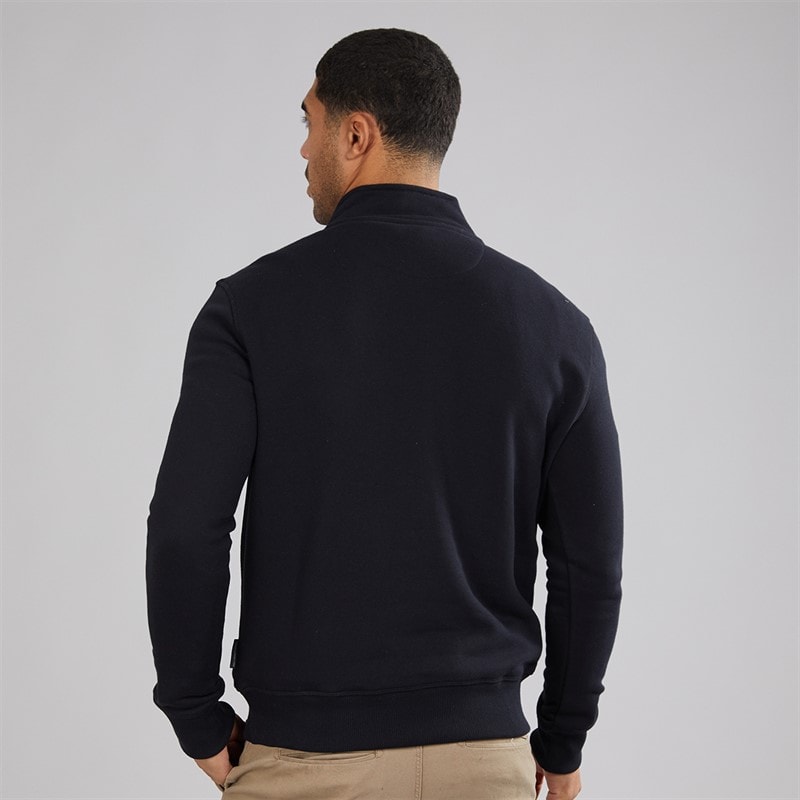 French Connection Mens FC 1/2 Zip Sweatshirt Marine - Image 2