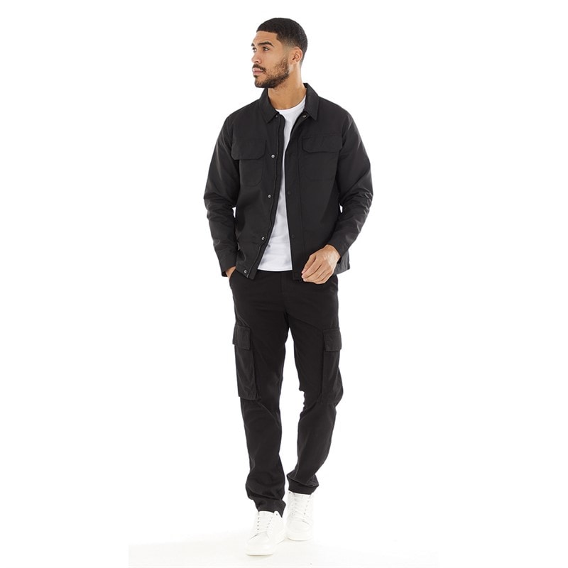 French Connection Mens Tech Overshirt Black - Image 3