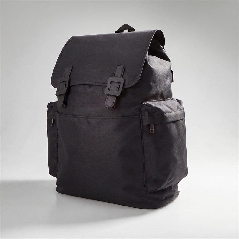 French Connection Mens FC Rucksack Black/Gunmetal