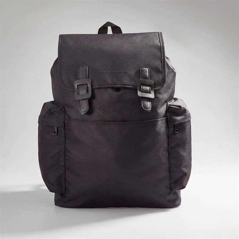 French Connection Mens FC Rucksack Black/Gunmetal - Image 2