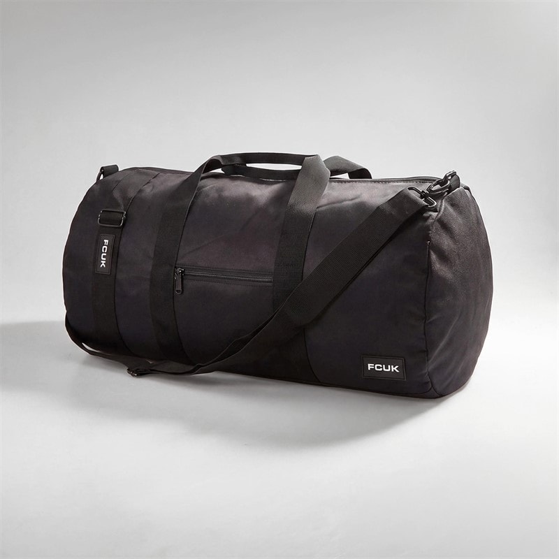 French Connection Mens FCUK Holdall Black/White - Image 1