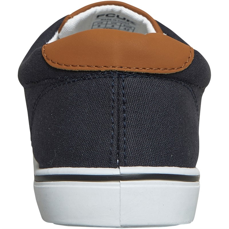 French Connection Mens FCUK Deck Canvas Pumps Navy - Image 3