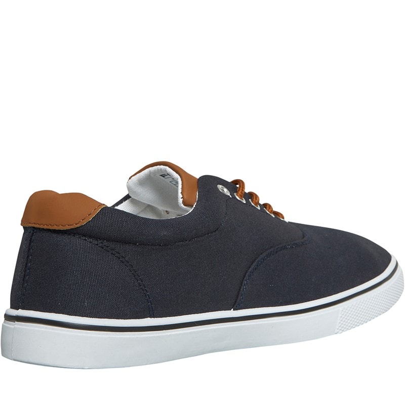 French Connection Mens FCUK Deck Canvas Pumps Navy - Image 5
