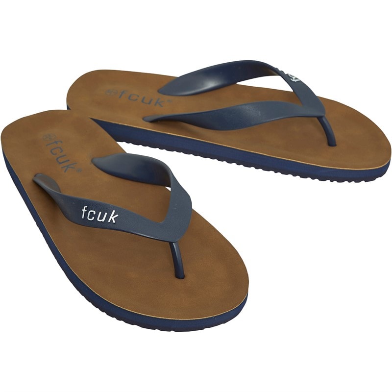 French Connection Mens FCUK Flip Flops Marine - Image 1
