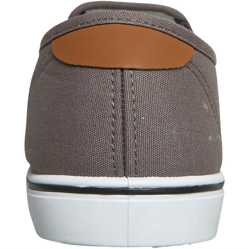 French Connection Mens FCUK Deck Slip On Canvas Pumps Grey - Image 3