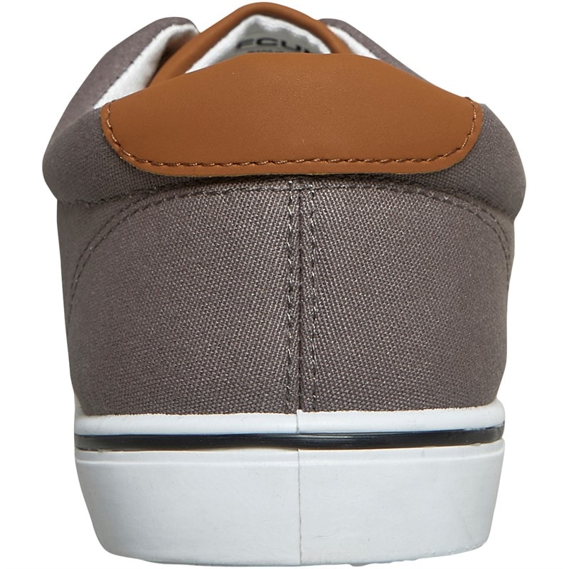 French Connection Mens FCUK Deck Canvas Pumps Grey - Image 3