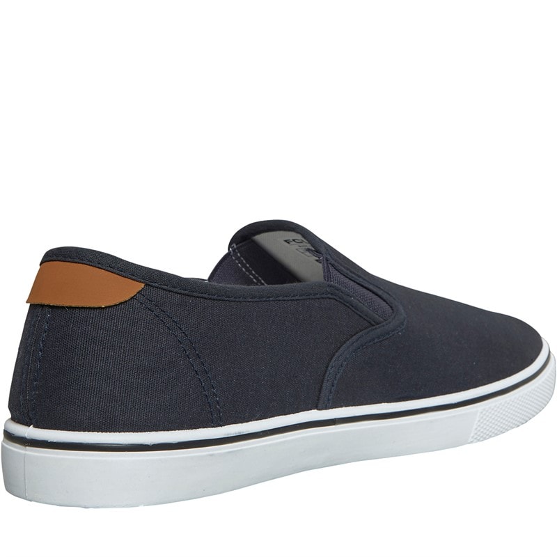 French Connection Mens FCUK Deck Slip On Canvas Pumps Navy - Image 5
