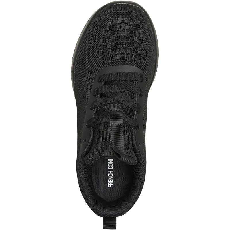 French Connection Womens V5 Lace Trainers Black Mono - Image 4