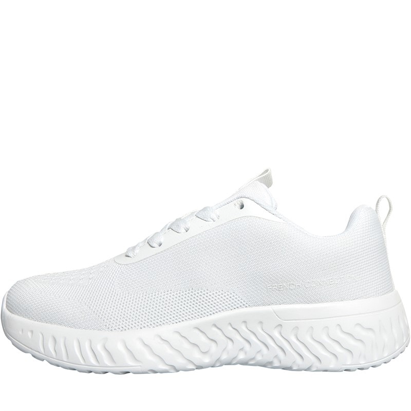 French Connection Womens V5 Lace Trainers White Mono - Image 1