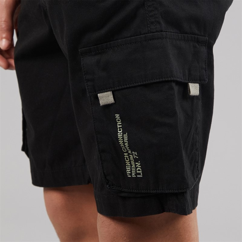 French Connection Boys Vault Cargo Shorts Black - Image 3