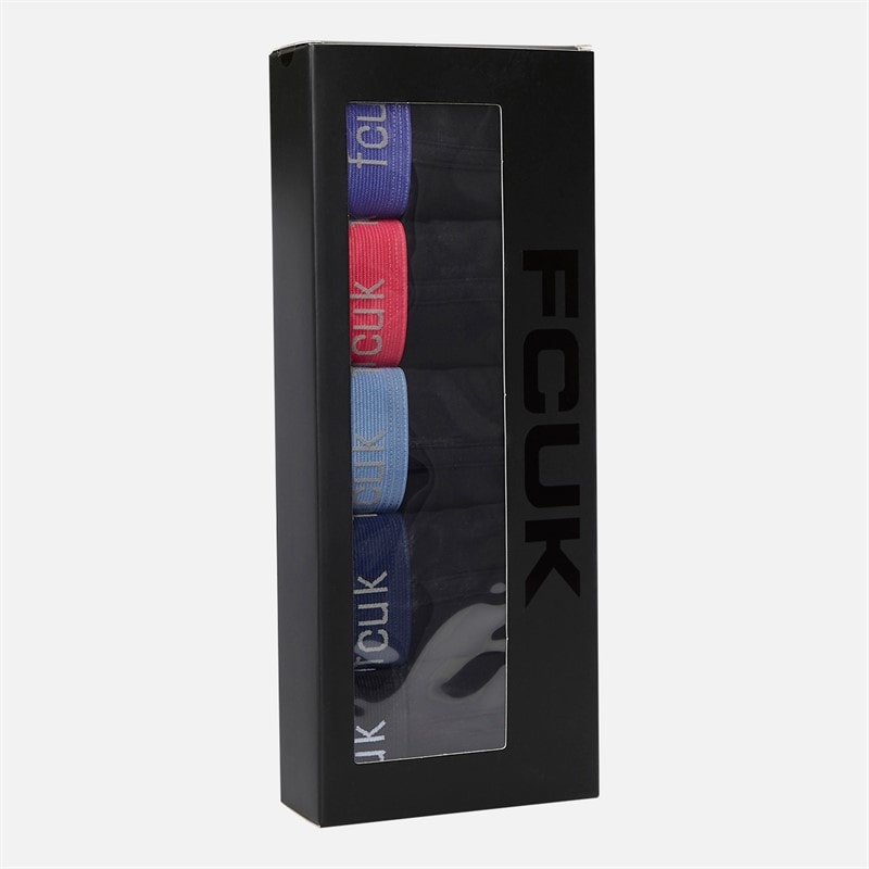 French Connection Mens FCUK Five Pack Boxers FCUK 20 Black - Image 2