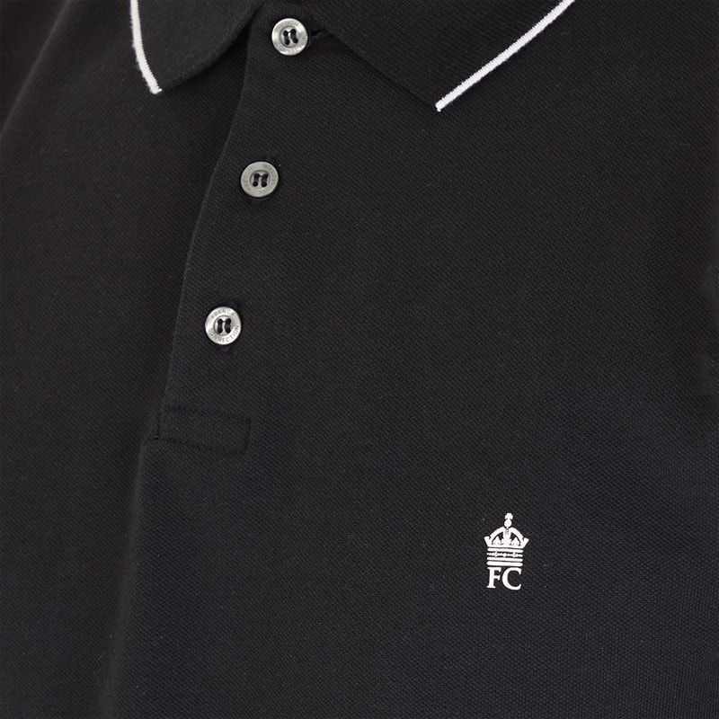 French Connection Mens Pique Polo Shirt Marine/White - Image 3
