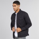 French Connection Mens Worker Borg Overshirt Marine