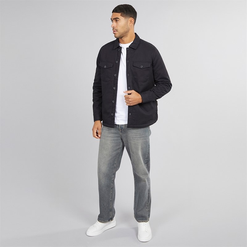 French Connection Mens Worker Borg Overshirt Marine - Image 4
