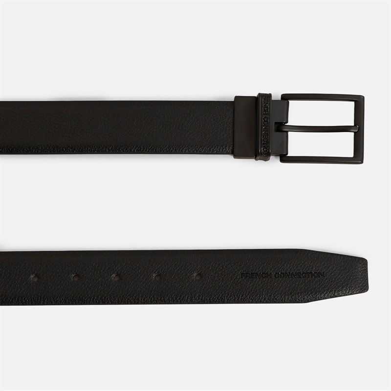 French Connection Mens Reversible Belt Black/Marine - Image 2