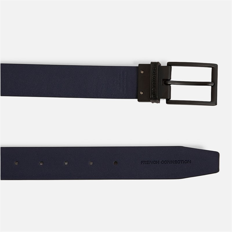 French Connection Mens Reversible Belt Black/Marine - Image 3