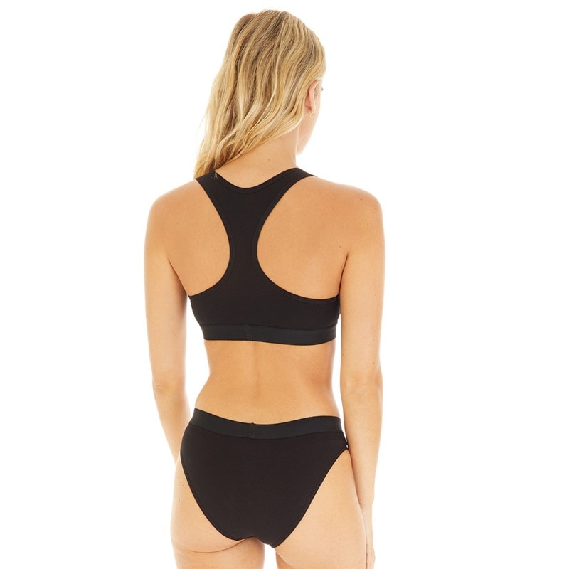 French Connection Womens Crop Top And Briefs Set Black/Black/White Multi 1 - Image 2