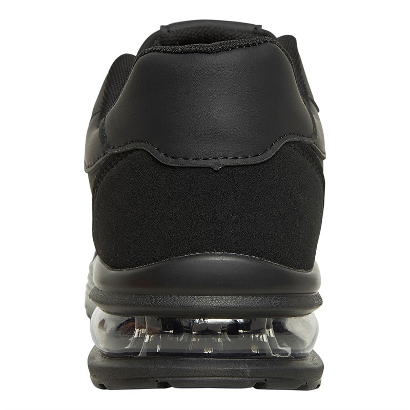 French Connection Mens PU/Suede Block Trainers Black Mono - Image 3