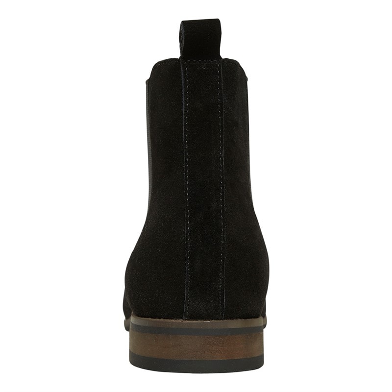 French Connection Mens Suede Chelsea Boots Black - Image 3