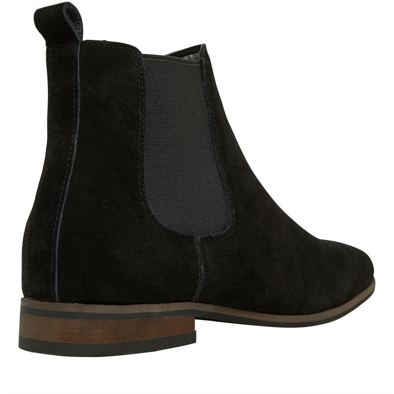 French Connection Mens Suede Chelsea Boots Black - Image 5