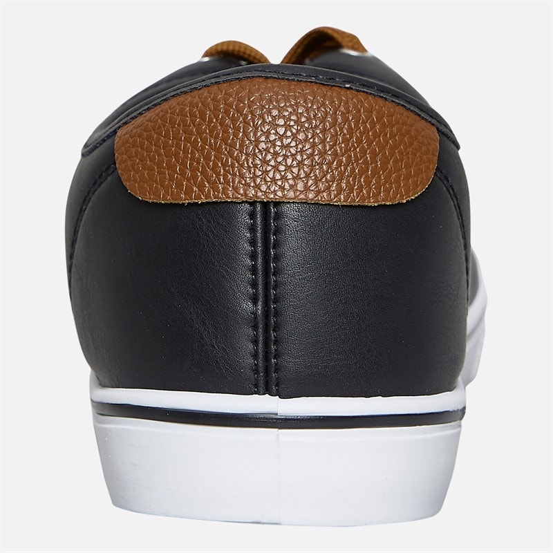 French Connection Mens Deck PU Shoes Black - Image 3