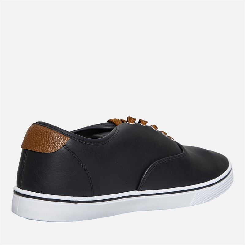 French Connection Mens Deck PU Shoes Black - Image 5