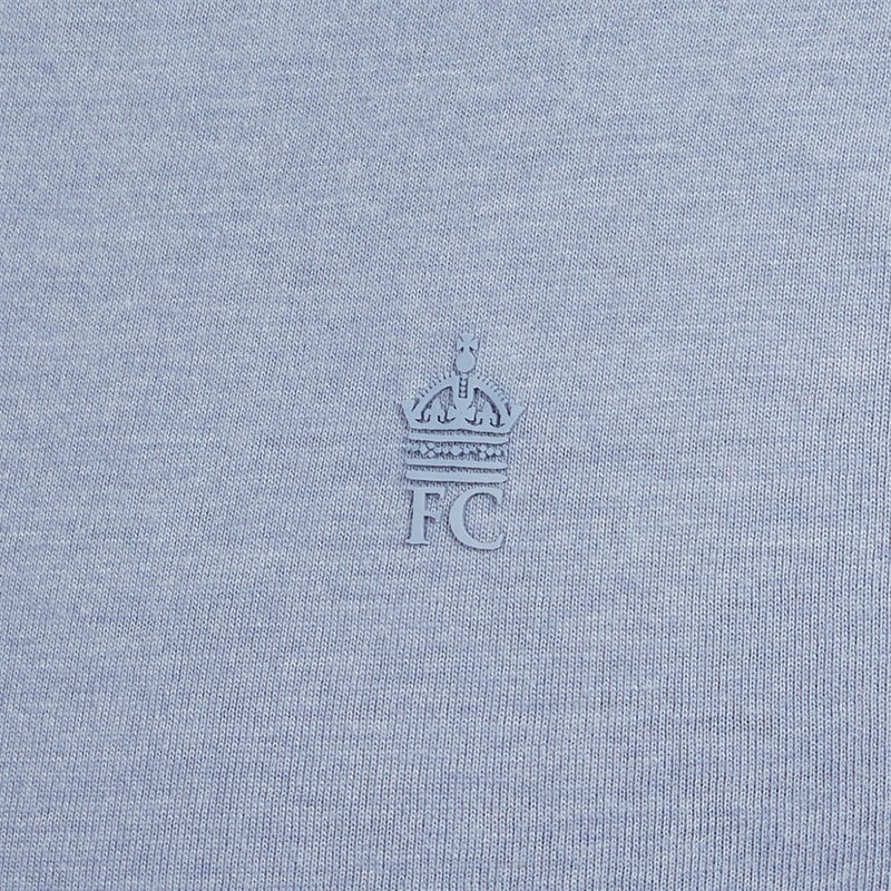 French Connection Mens Trophy Polo Shirt Light Blue Mel - Image 3