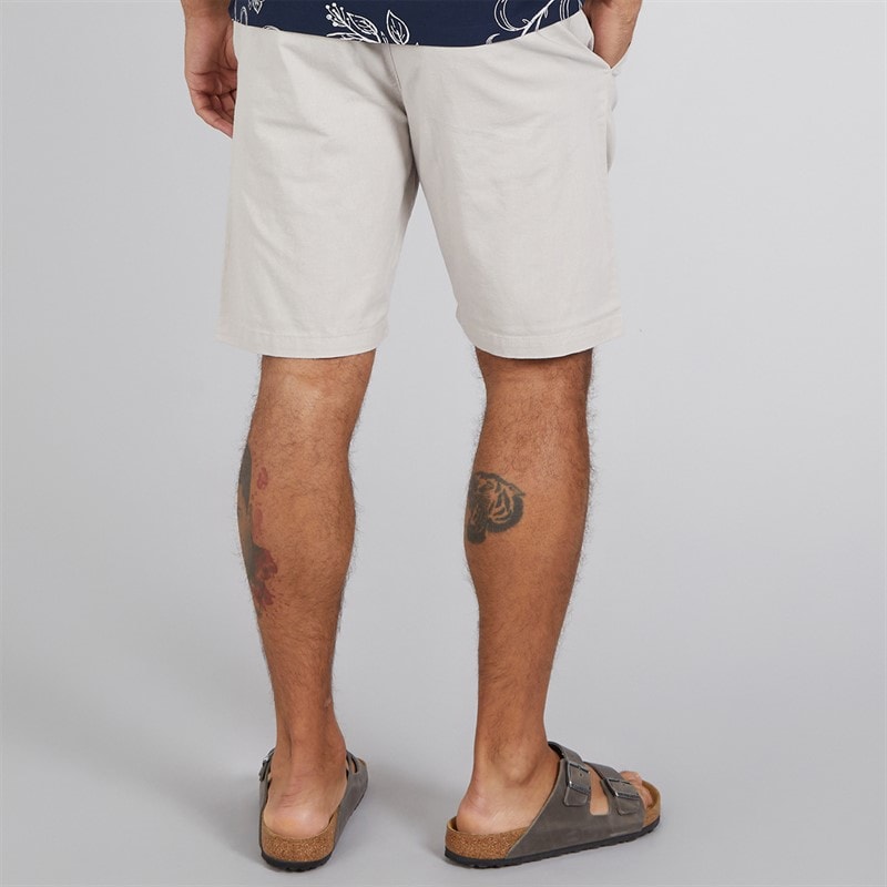French Connection Mens Drawstring Shorts Stone - Image 2
