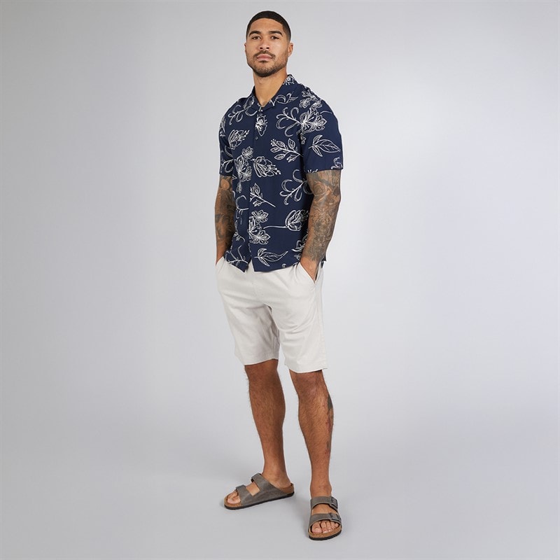 French Connection Mens Drawstring Shorts Stone - Image 3