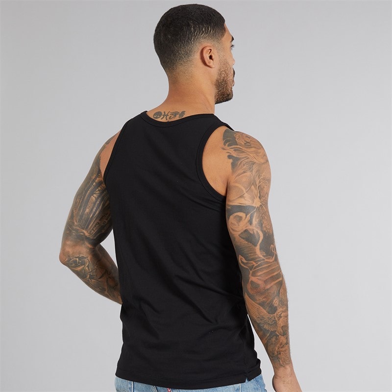French Connection Mens Three Pack Vests Multi 4 - Black/White/Light Grey Marl - Image 3