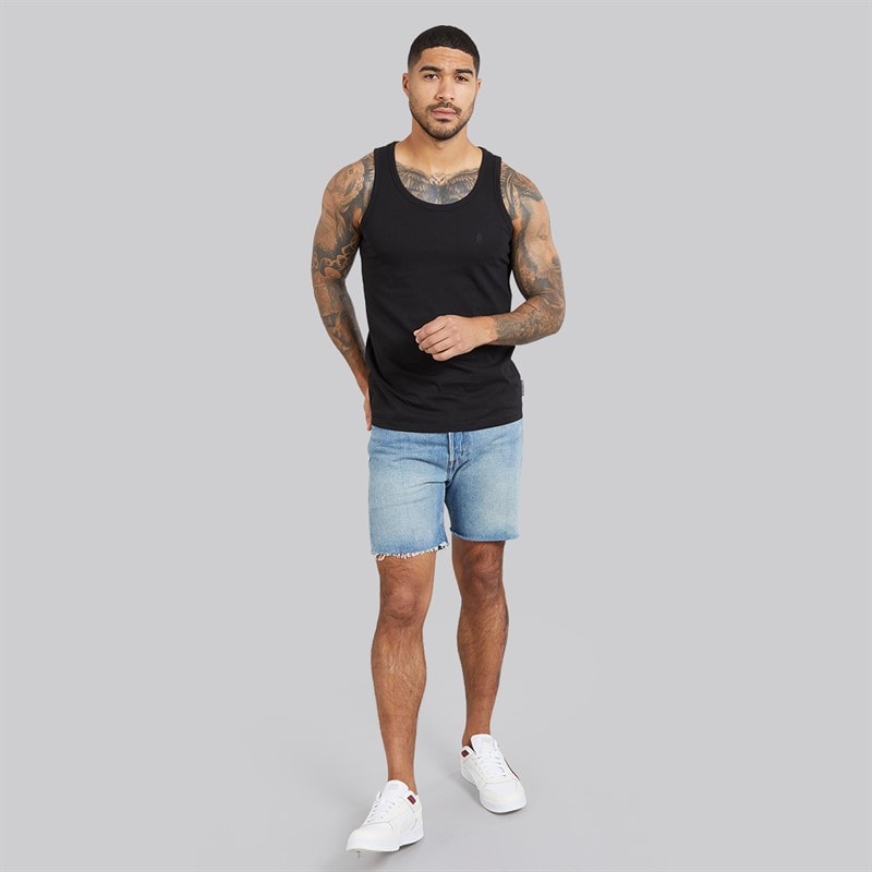 French Connection Mens Three Pack Vests Multi 4 - Black/White/Light Grey Marl - Image 4