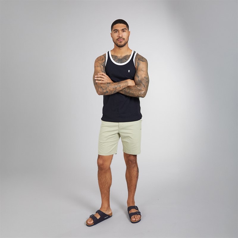 French Connection Mens Ringer Vest Marine/White - Image 4