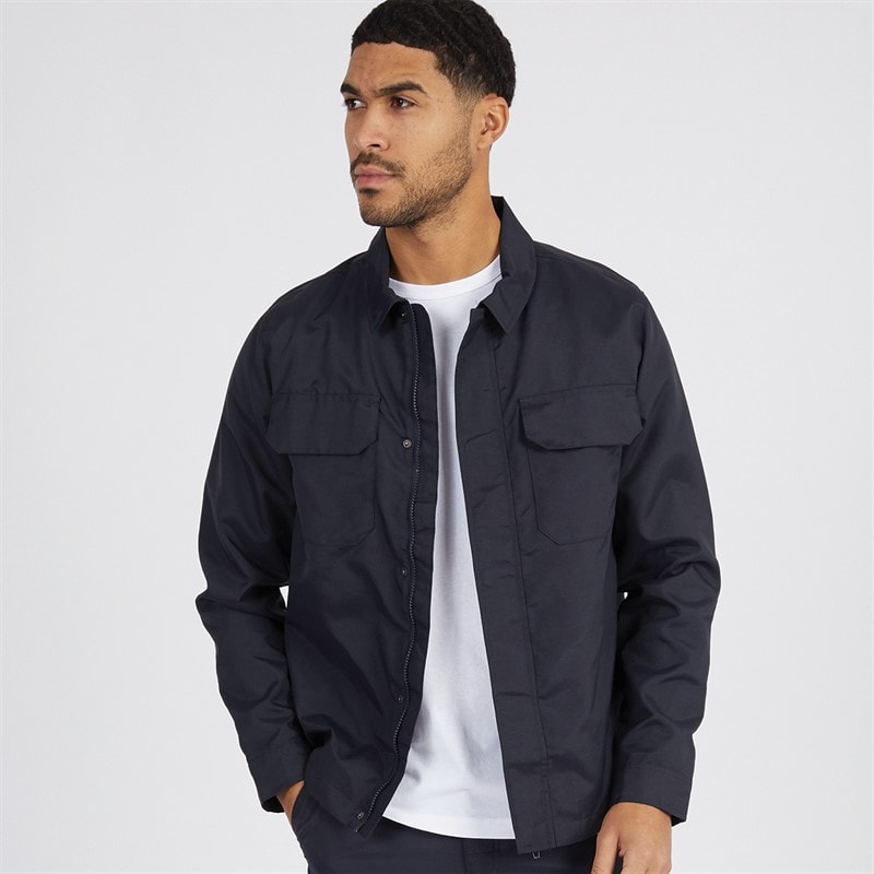 French Connection Mens Tech Overshirt Marine