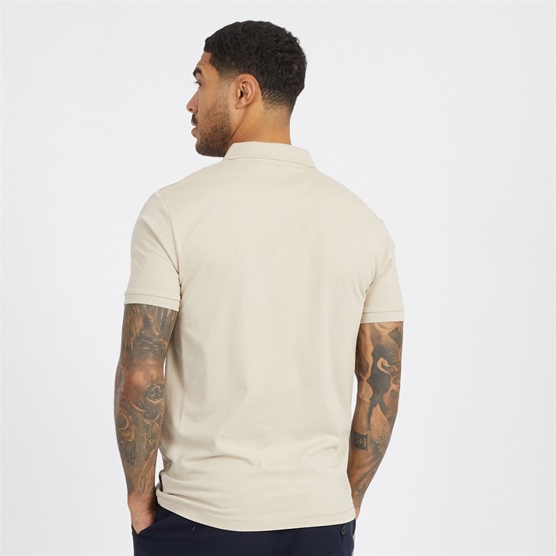 French Connection Mens Trophy Polo Shirt Stone - Image 2