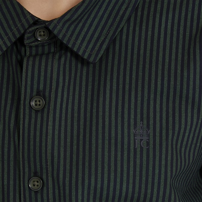 French Connection Boys Edenfield Shirt And Shorts Co-Ord Set Olive/Black - Image 3